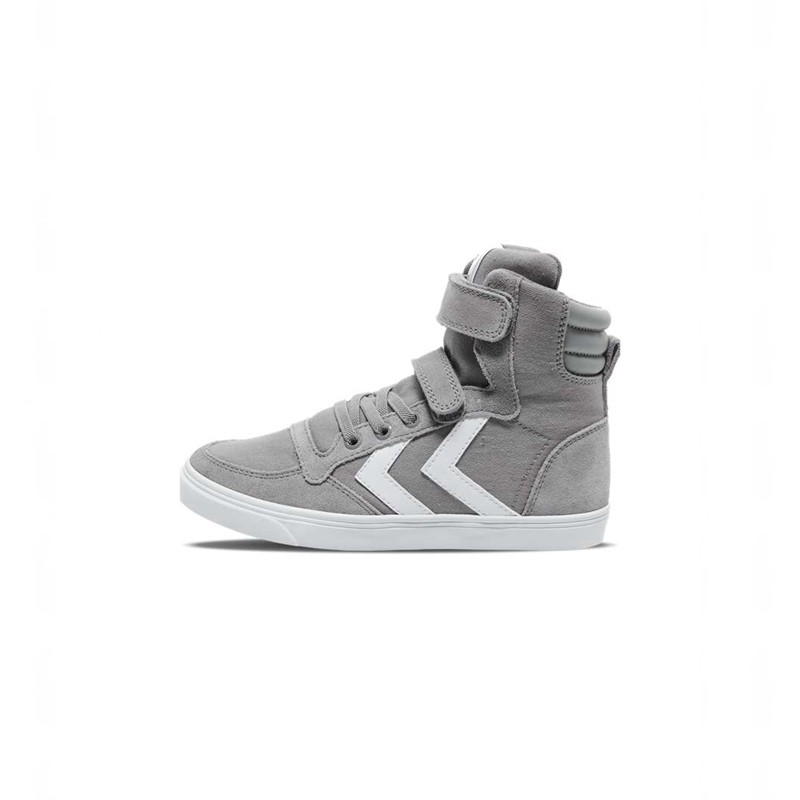 Dětské Tenisky Hummel Slimmer Stadil High Jr Šedé | 334216-915