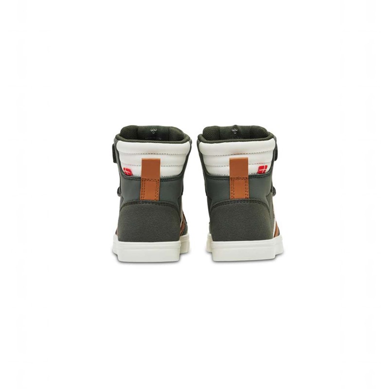 Dětské Tenisky Hummel Slimmer Stadil Leather High Jr Zelene | 635135-494