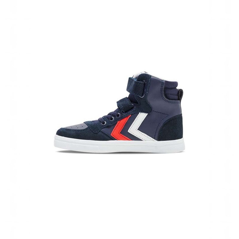 Dětské Tenisky Hummel Slimmer Stadil Leather High Jr Tmavě Blankyt | 290795-929