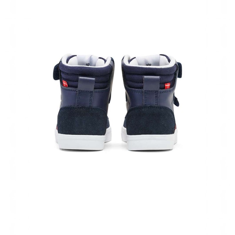 Dětské Tenisky Hummel Slimmer Stadil Leather High Jr Tmavě Blankyt | 290795-929