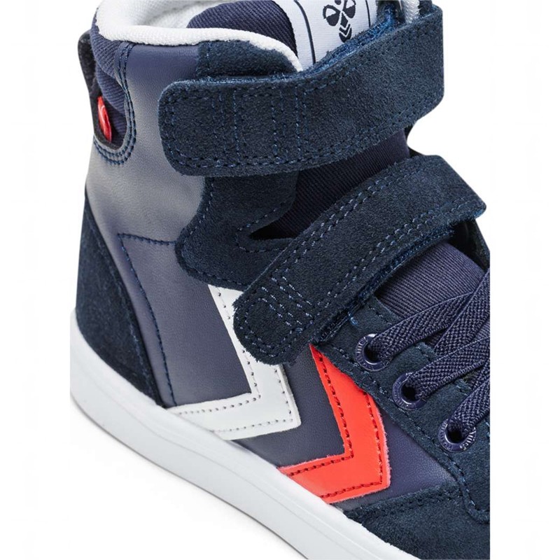 Dětské Tenisky Hummel Slimmer Stadil Leather High Jr Tmavě Blankyt | 290795-929