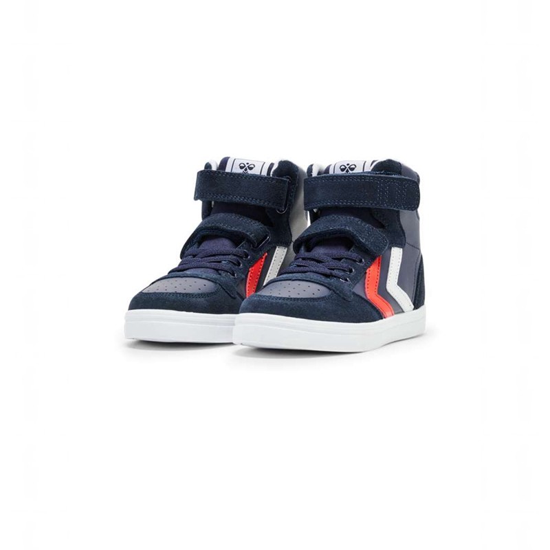 Dětské Tenisky Hummel Slimmer Stadil Leather High Jr Tmavě Blankyt | 290795-929