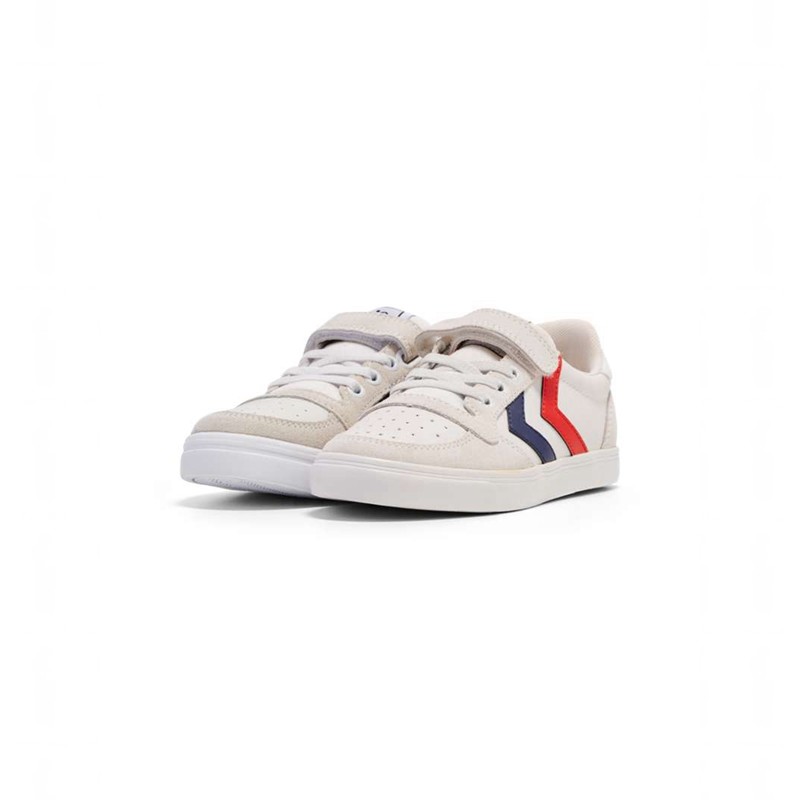 Dětské Tenisky Hummel Slimmer Stadil Leather Low Jr Bílé | 032608-292