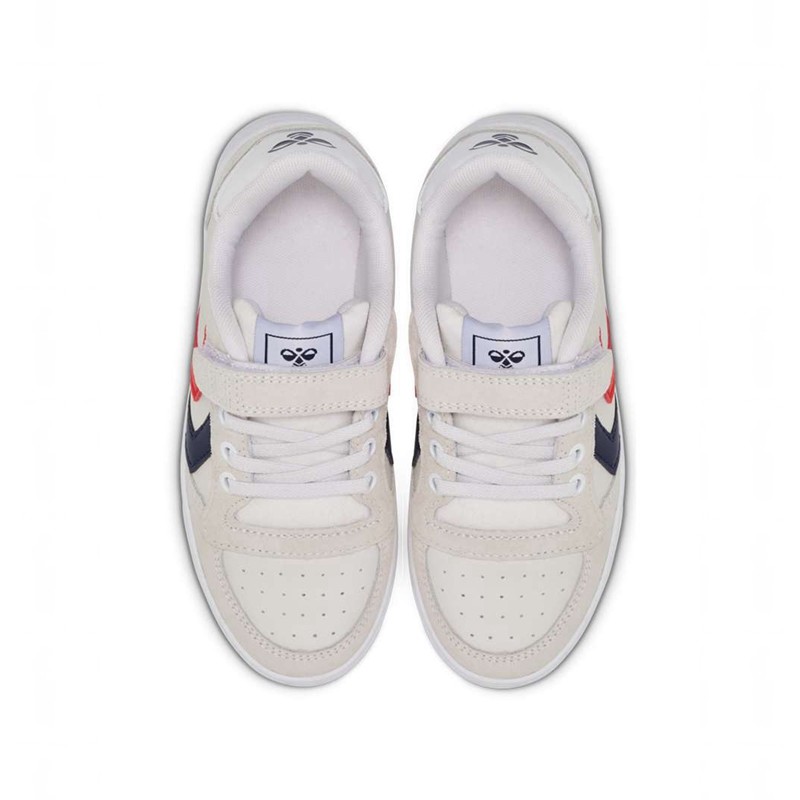 Dětské Tenisky Hummel Slimmer Stadil Leather Low Jr Bílé | 032608-292