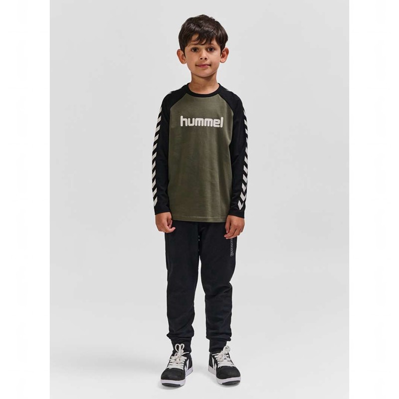 Dětské Tričko Hummel Boys L/S Olivy Zelené | 253886-355