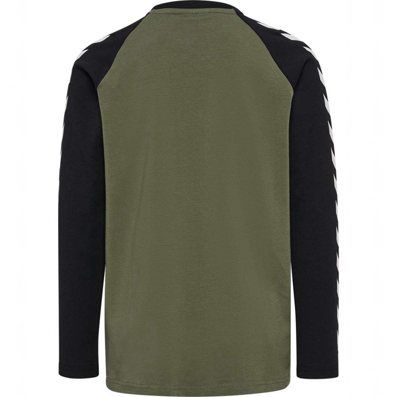 Dětské Tričko Hummel Boys L/S Olivy Zelené | 253886-355