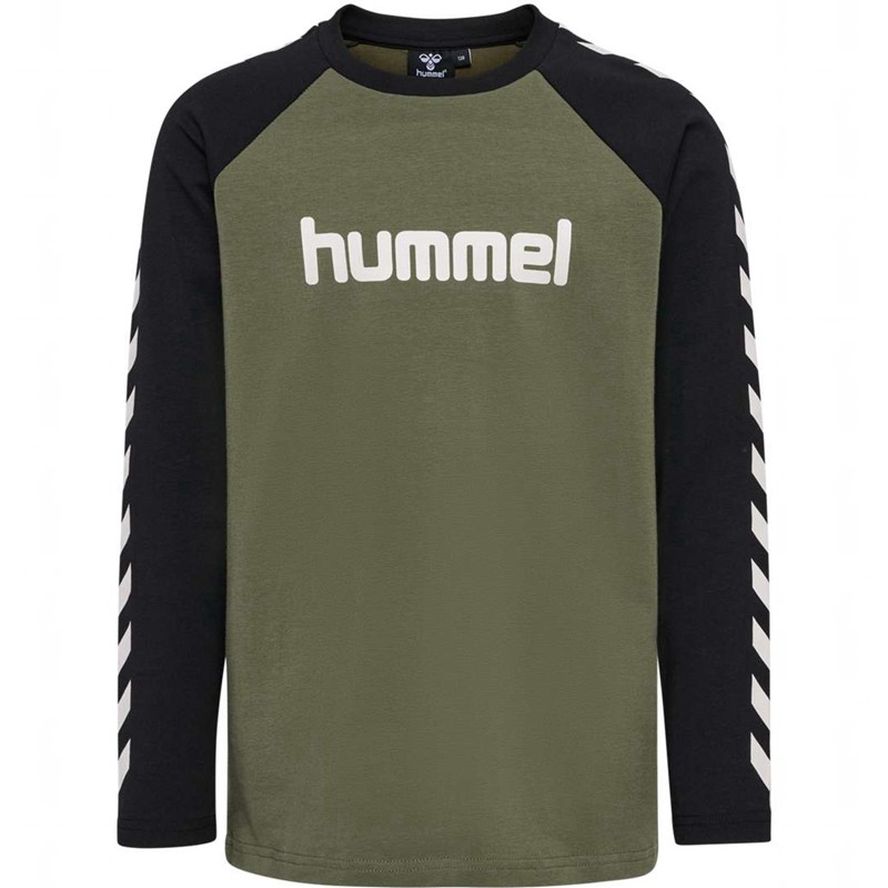 Dětské Tričko Hummel Boys L/S Olivy Zelené | 253886-355