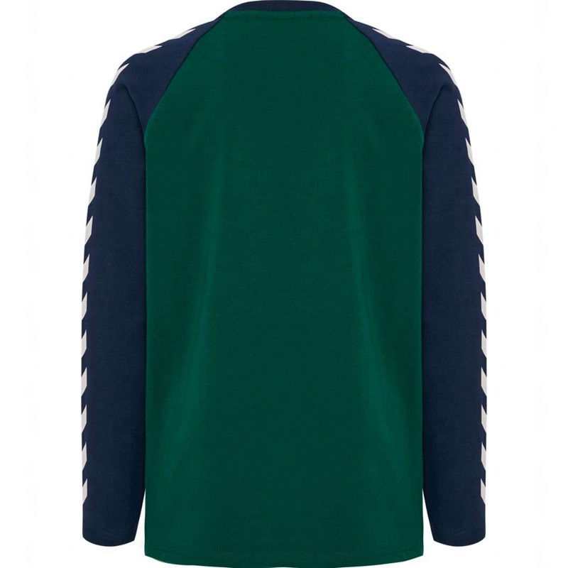 Dětské Tričko Hummel Boys L/S Zelene | 878079-345