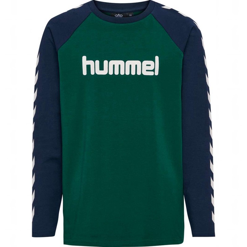 Dětské Tričko Hummel Boys L/S Zelene | 878079-345