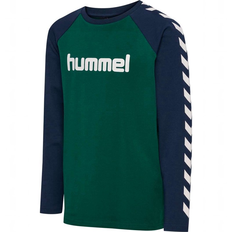 Dětské Tričko Hummel Boys L/S Zelene | 878079-345
