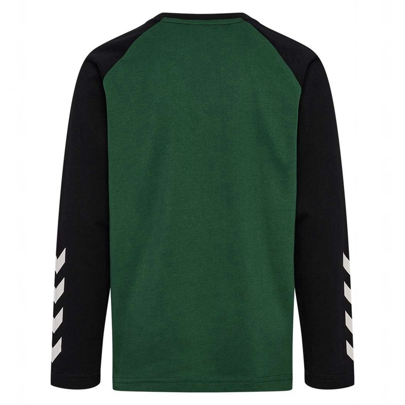 Dětské Tričko Hummel Jr Logo L/S Zelene | 770259-042