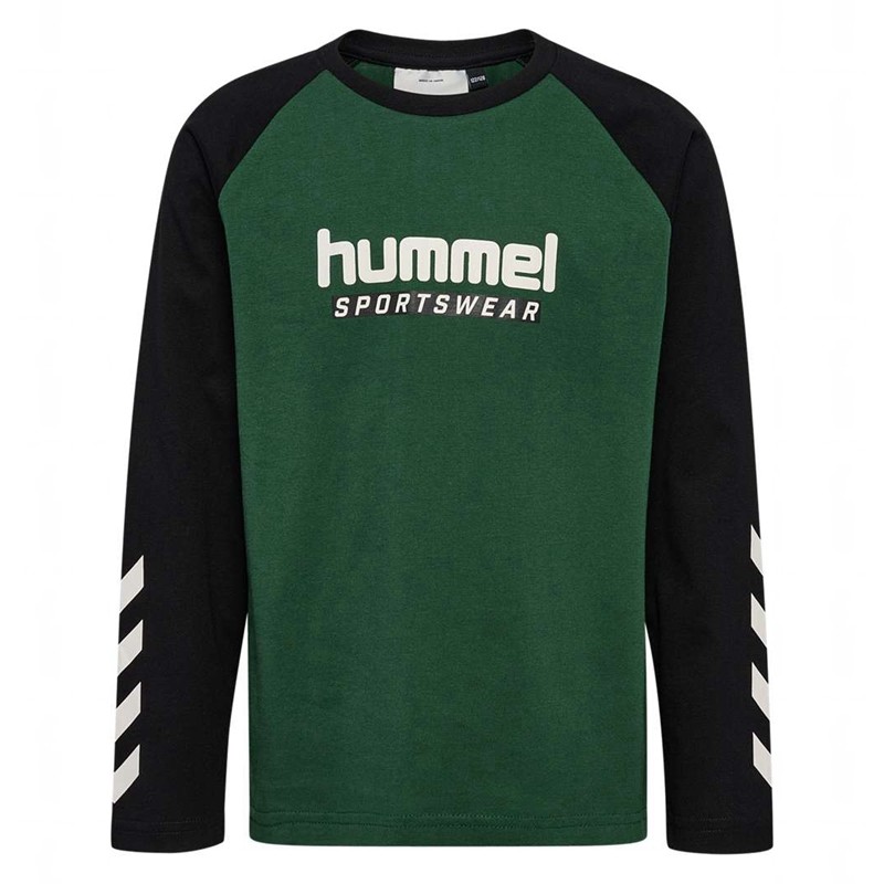 Dětské Tričko Hummel Jr Logo L/S Zelene | 770259-042