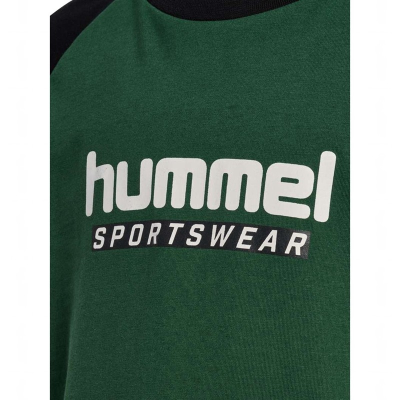 Dětské Tričko Hummel Jr Logo L/S Zelene | 770259-042