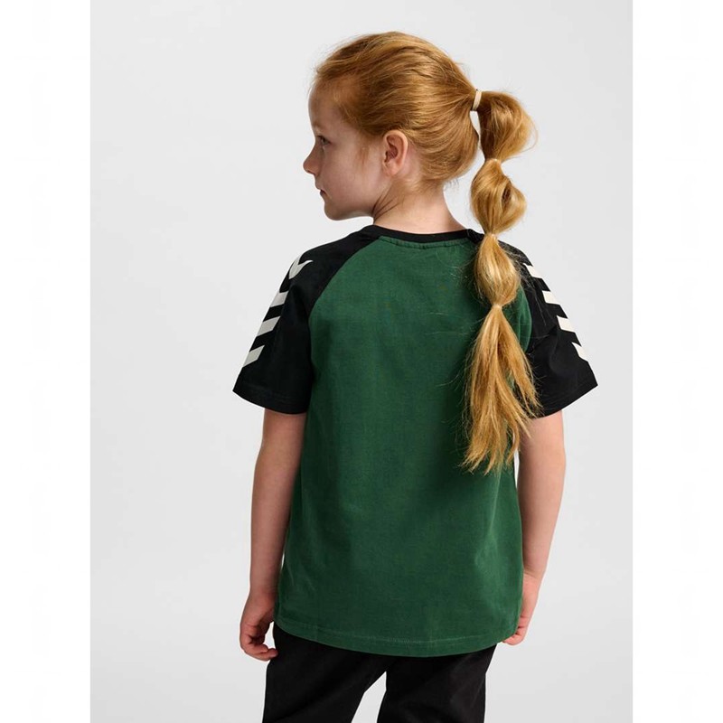 Dětské Tričko Hummel Jr Logo S/S Zelene | 201692-540