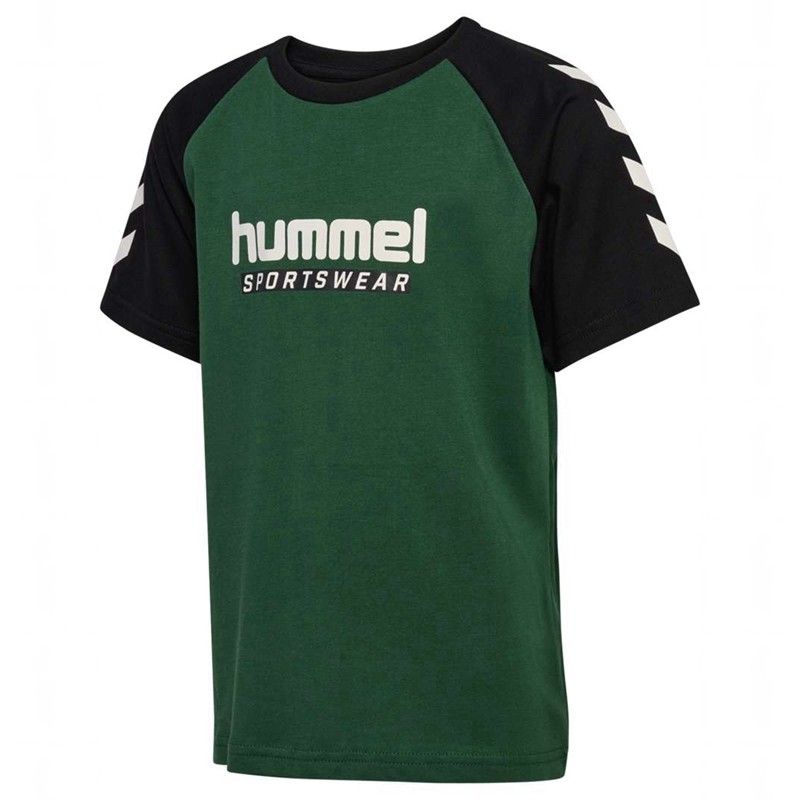Dětské Tričko Hummel Jr Logo S/S Zelene | 201692-540