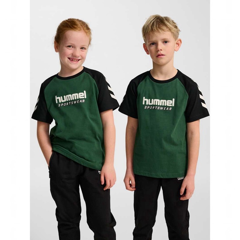 Dětské Tričko Hummel Jr Logo S/S Zelene | 201692-540