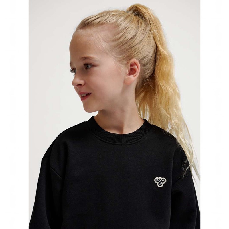 Dětské Tričko Hummel Jr Loose Crewneck Bee Černé | 026679-748