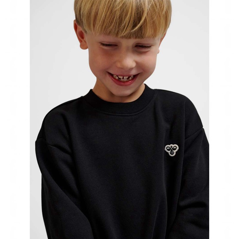 Dětské Tričko Hummel Jr Loose Crewneck Bee Černé | 026679-748