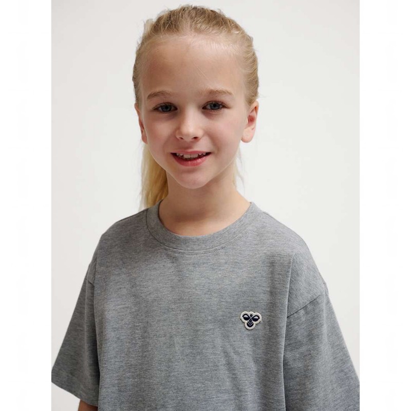 Dětské Tričko Hummel Jr Loose S/S Bee Šedé | 970861-502