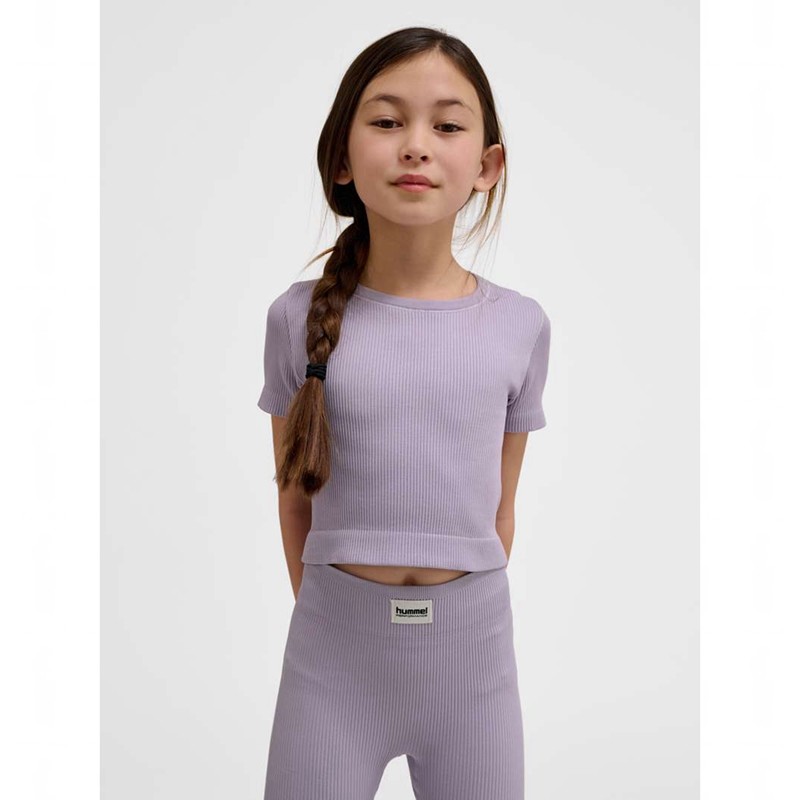 Dětské Tričko Hummel Jr Seamless Rib S/S Levandule | 223947-341