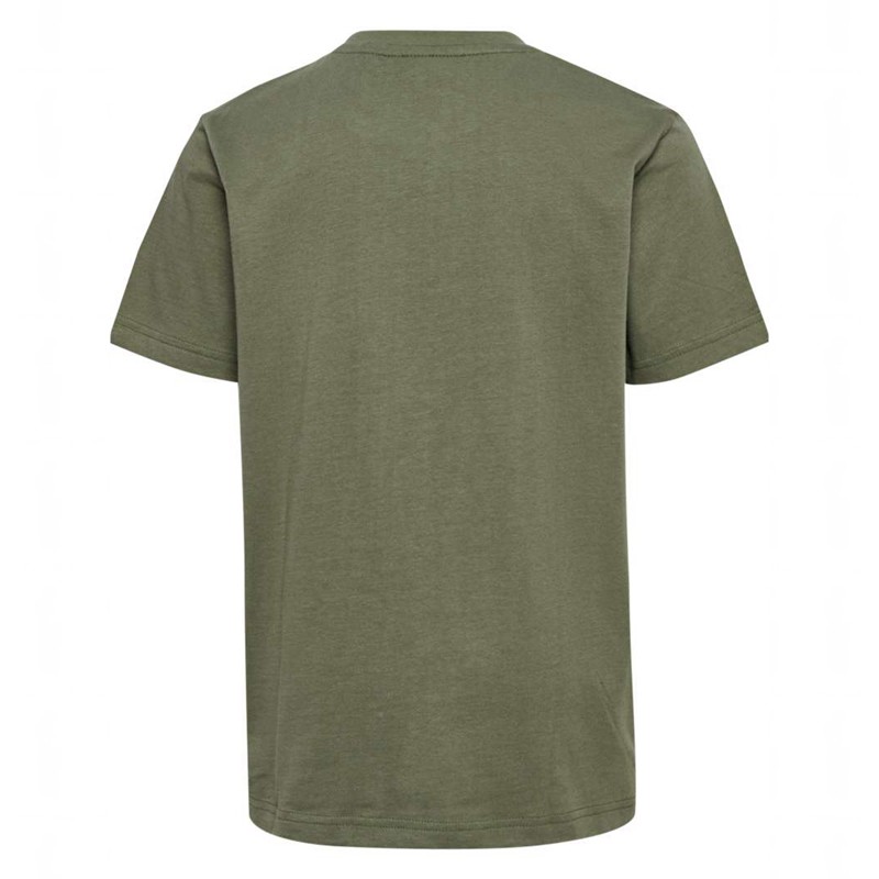 Dětské Tričko Hummel Leo S/S Olivy Zelené | 877082-861