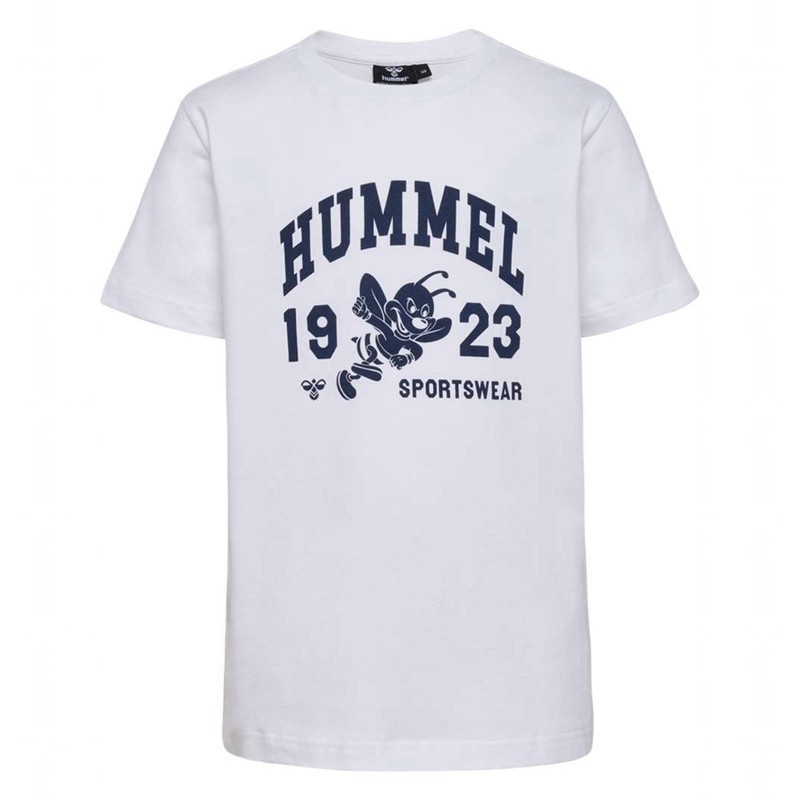 Dětské Tričko Hummel Print S/S Bílé | 086442-557