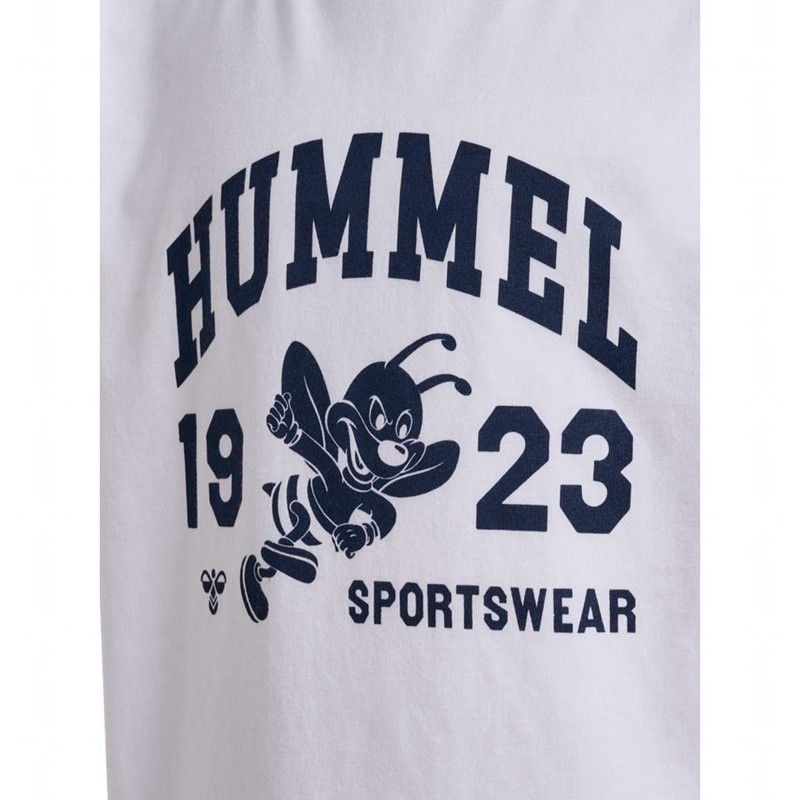 Dětské Tričko Hummel Print S/S Bílé | 086442-557