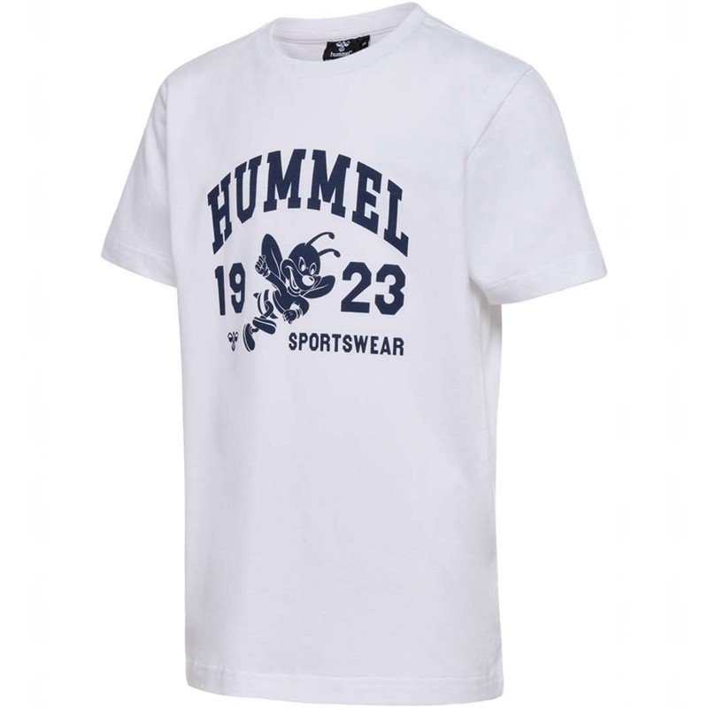 Dětské Tričko Hummel Print S/S Bílé | 086442-557