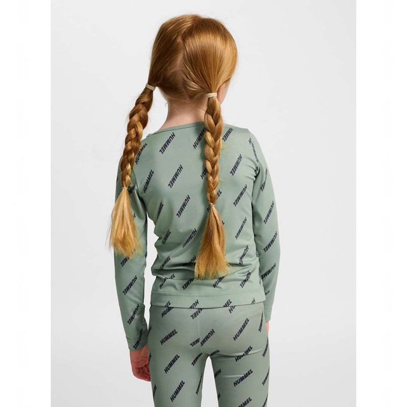 Dětské Tričko Hummel Silje Top L/S Zelene | 498457-746