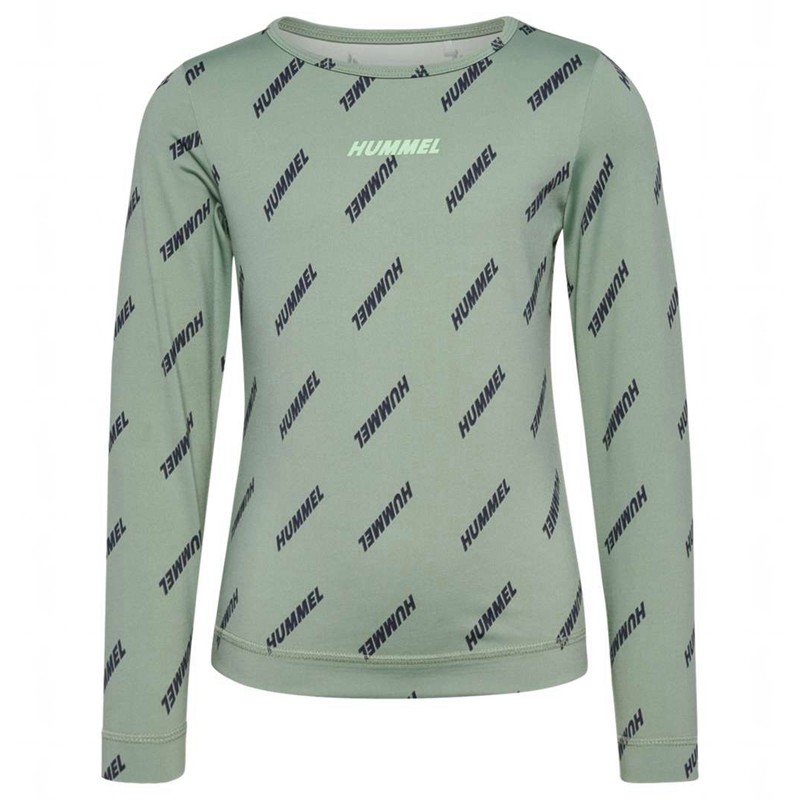 Dětské Tričko Hummel Silje Top L/S Zelene | 498457-746