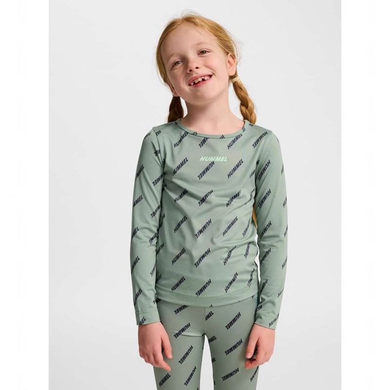 Dětské Tričko Hummel Silje Top L/S Zelene | 498457-746