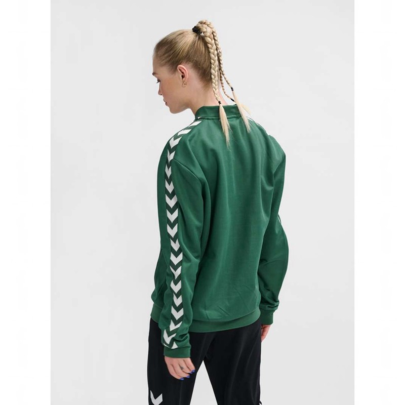 Pánské Bundy Hummel Archive Regular Poly Zip Zelene | 287322-818