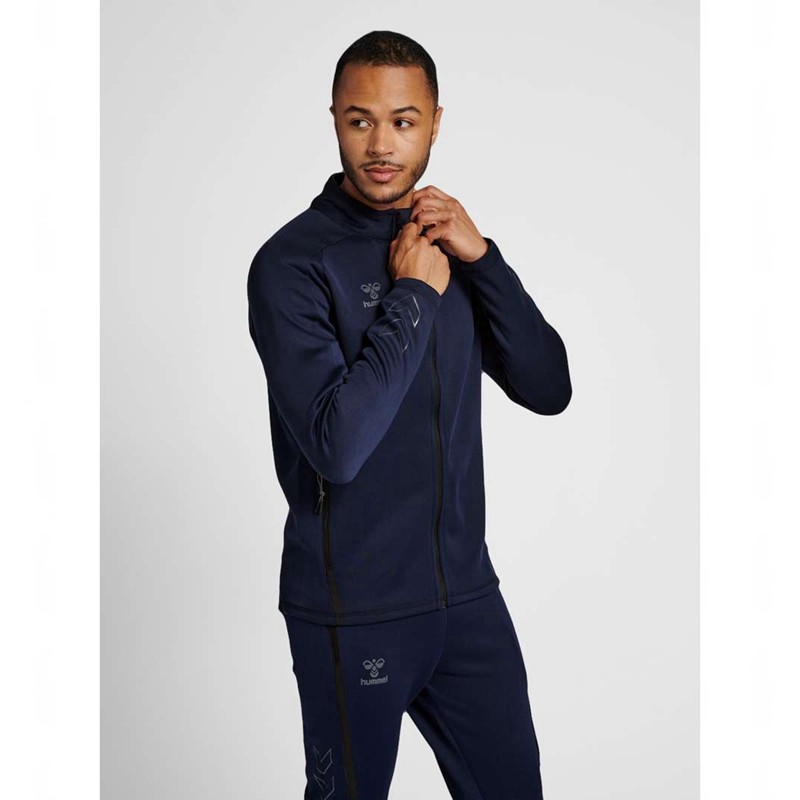 Pánské Bundy Hummel Cima Xk Zip Tmavě Blankyt | 836611-200