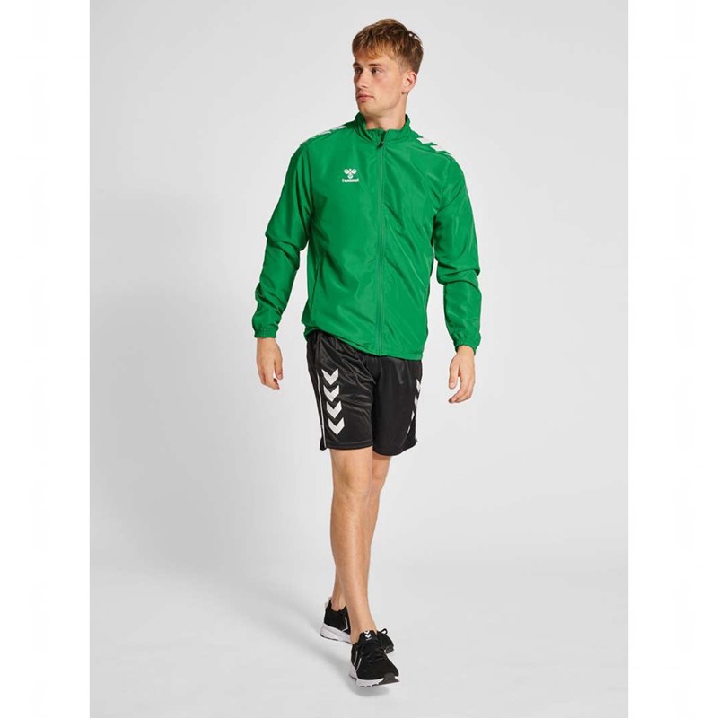 Pánské Bundy Hummel Core Xk Micro Zip Zelene | 054090-899