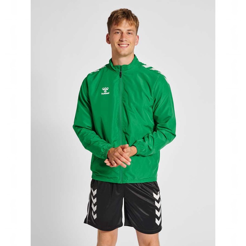 Pánské Bundy Hummel Core Xk Micro Zip Zelene | 054090-899
