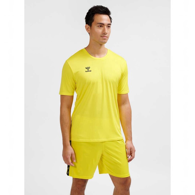 Pánské Bundy Hummel Essential S/S Žluté | 434257-474