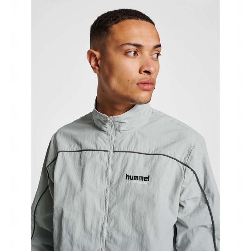 Pánské Bundy Hummel Lgc Celab Wov Zip Šedé | 134612-875