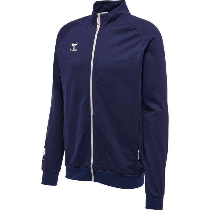 Pánské Bundy Hummel Move Grid Cotton Zip Tmavě Blankyt | 282614-433
