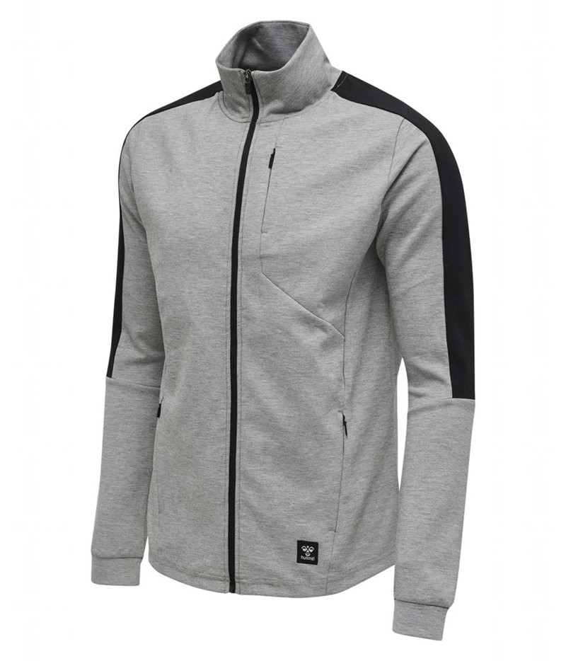 Pánské Bundy Hummel Tropper Zip Šedé | 828573-608
