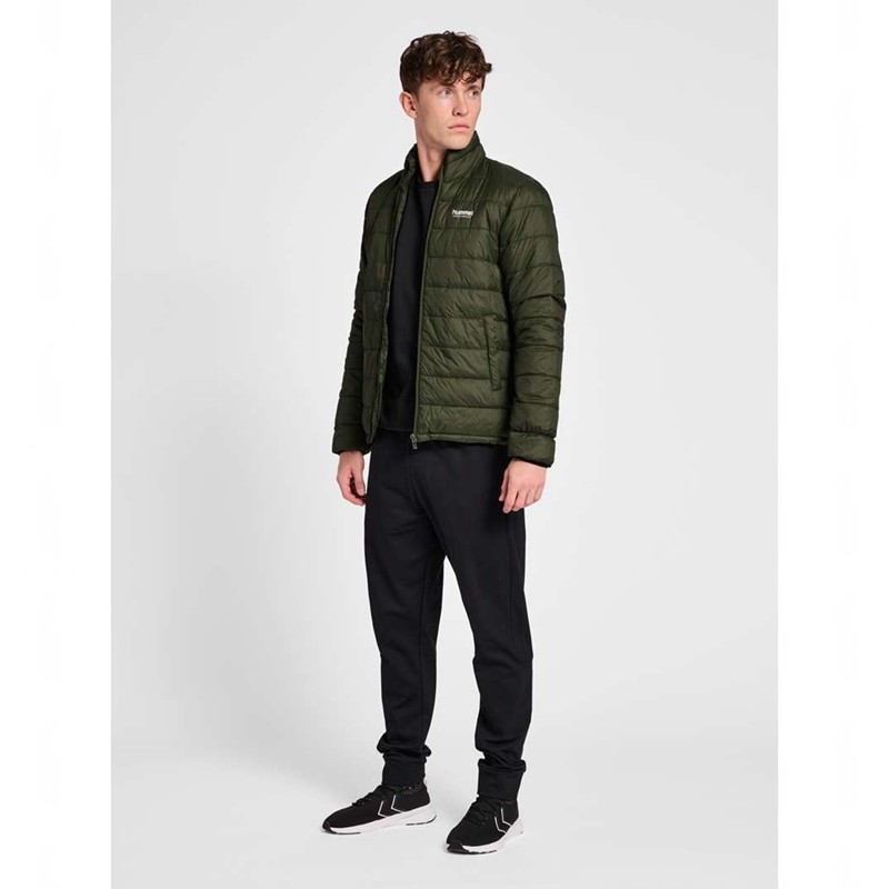 Pánské Bundy Hummel Wind Puff Olivy Zelené | 974072-399