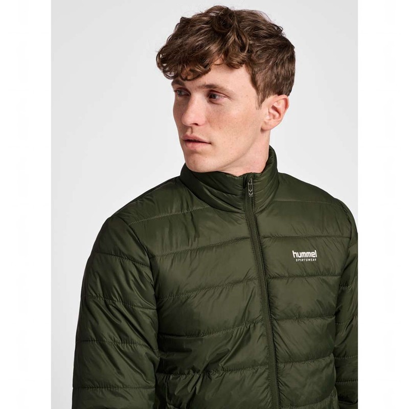 Pánské Bundy Hummel Wind Puff Olivy Zelené | 974072-399