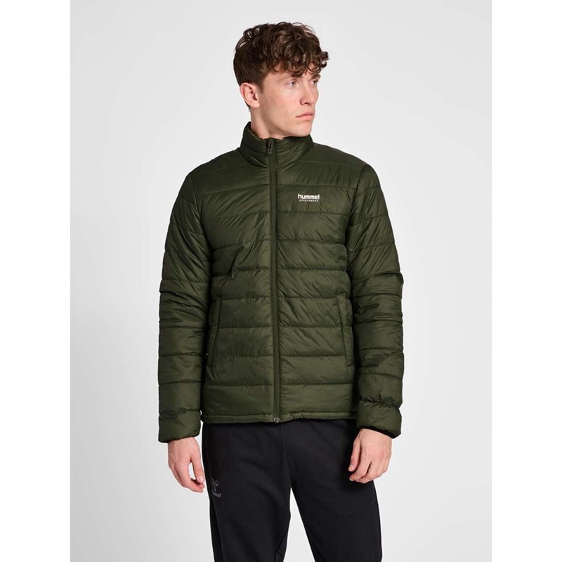 Pánské Bundy Hummel Wind Puff Olivy Zelené | 974072-399