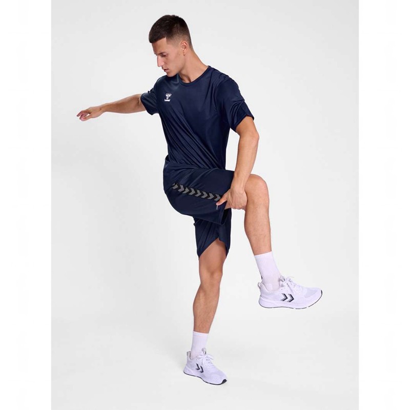 Pánské Dres Hummel Essential S/S Tmavě Blankyt | 126148-042