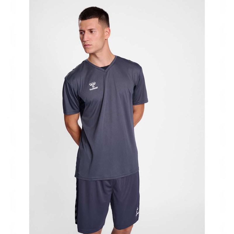 Pánské Dres Hummel Essential S/S Šedé | 258508-216
