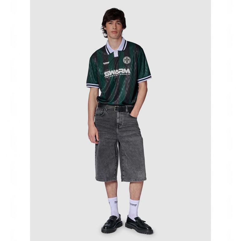 Pánské Dres Hummel Loose Football S/S Zelene | 776966-697