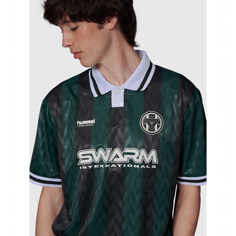 Pánské Dres Hummel Loose Football S/S Zelene | 776966-697