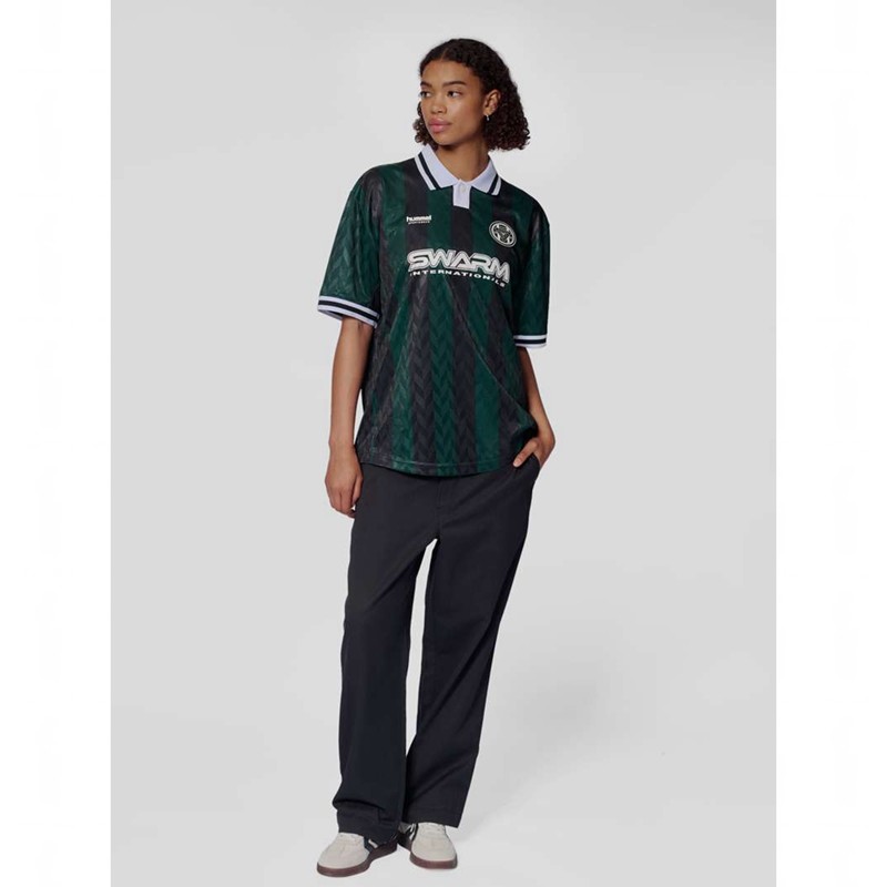 Pánské Dres Hummel Loose Football S/S Zelene | 776966-697