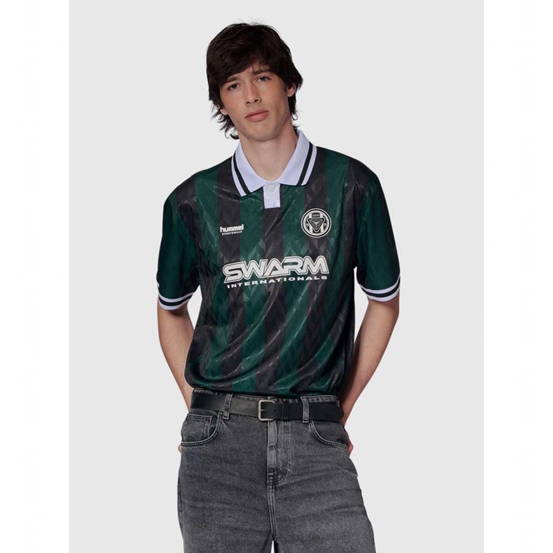 Pánské Dres Hummel Loose Football S/S Zelene | 776966-697
