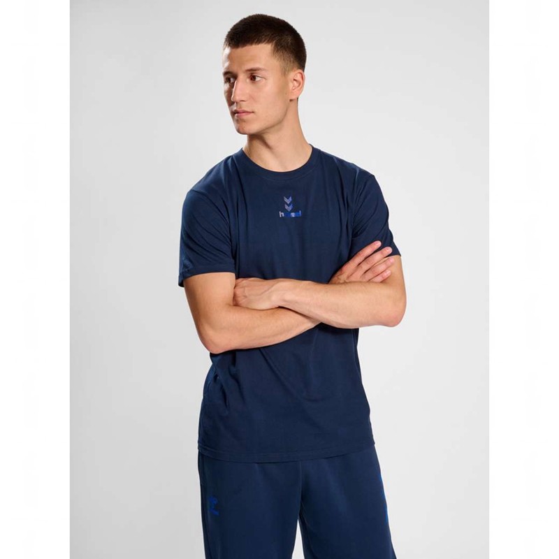 Pánské Kalhoty Hummel Active Chevrons Co S/S Tmavě Blankyt | 760478-580