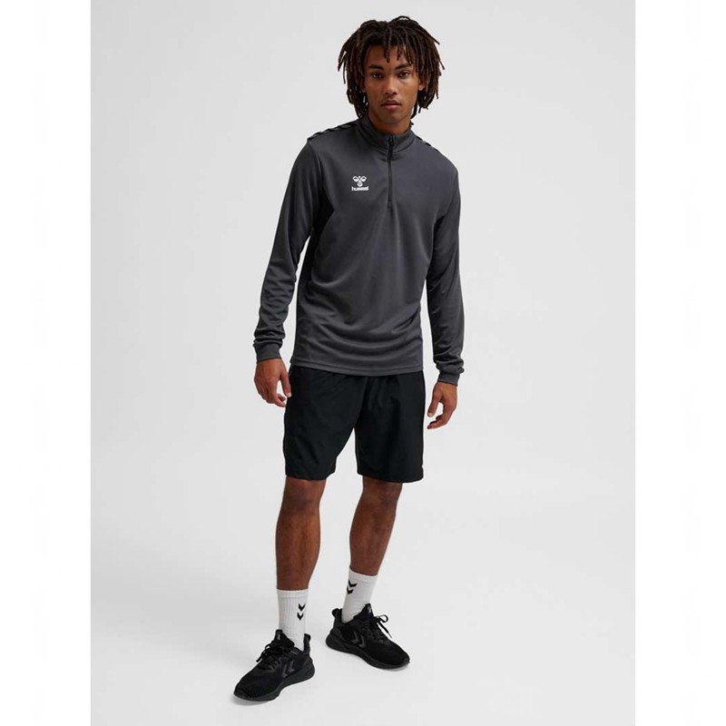 Pánské Kalhoty Hummel Authentic Half Zip Sweat Šedé | 795213-864